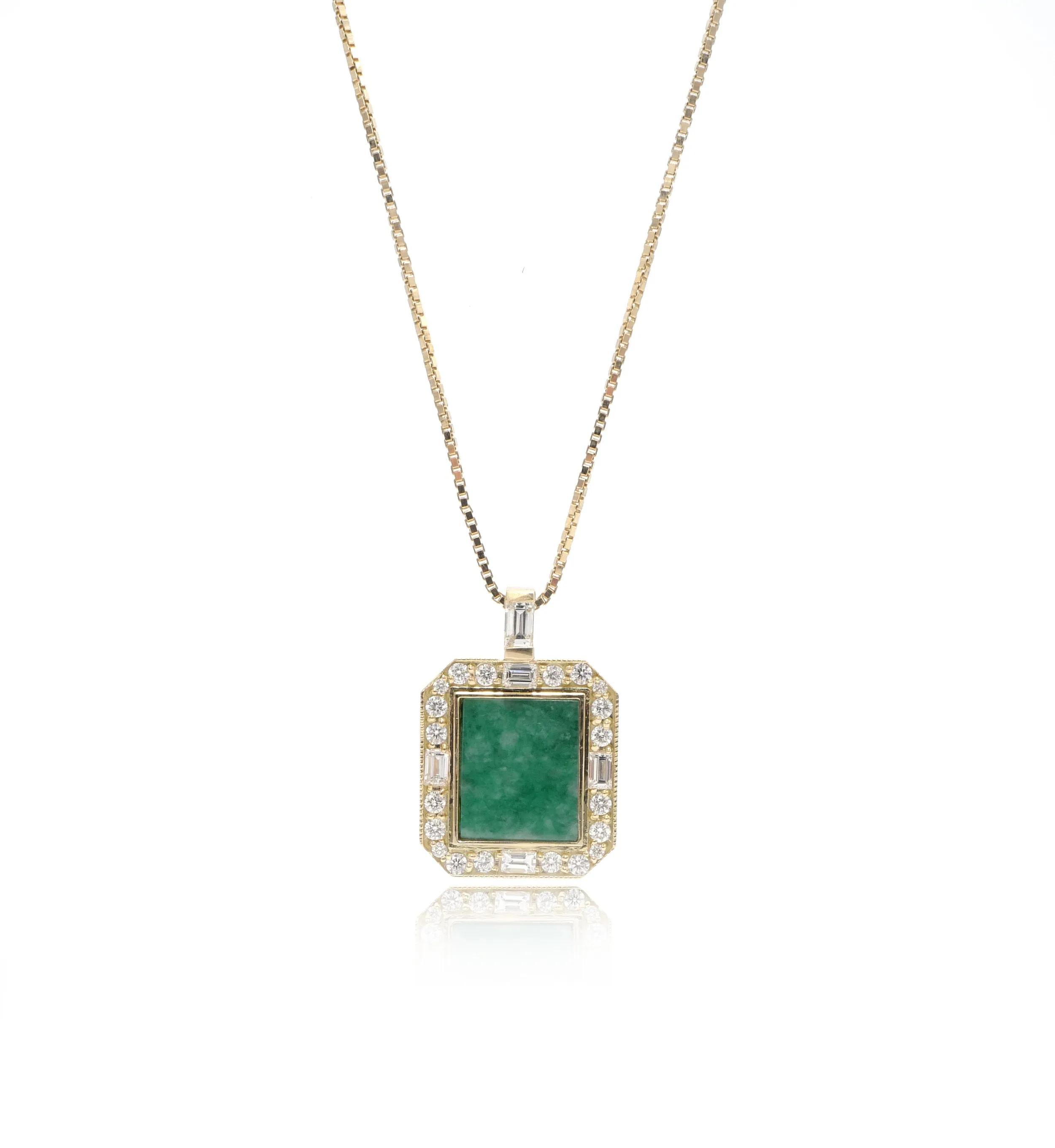 JADE SQUARE NECKLACE