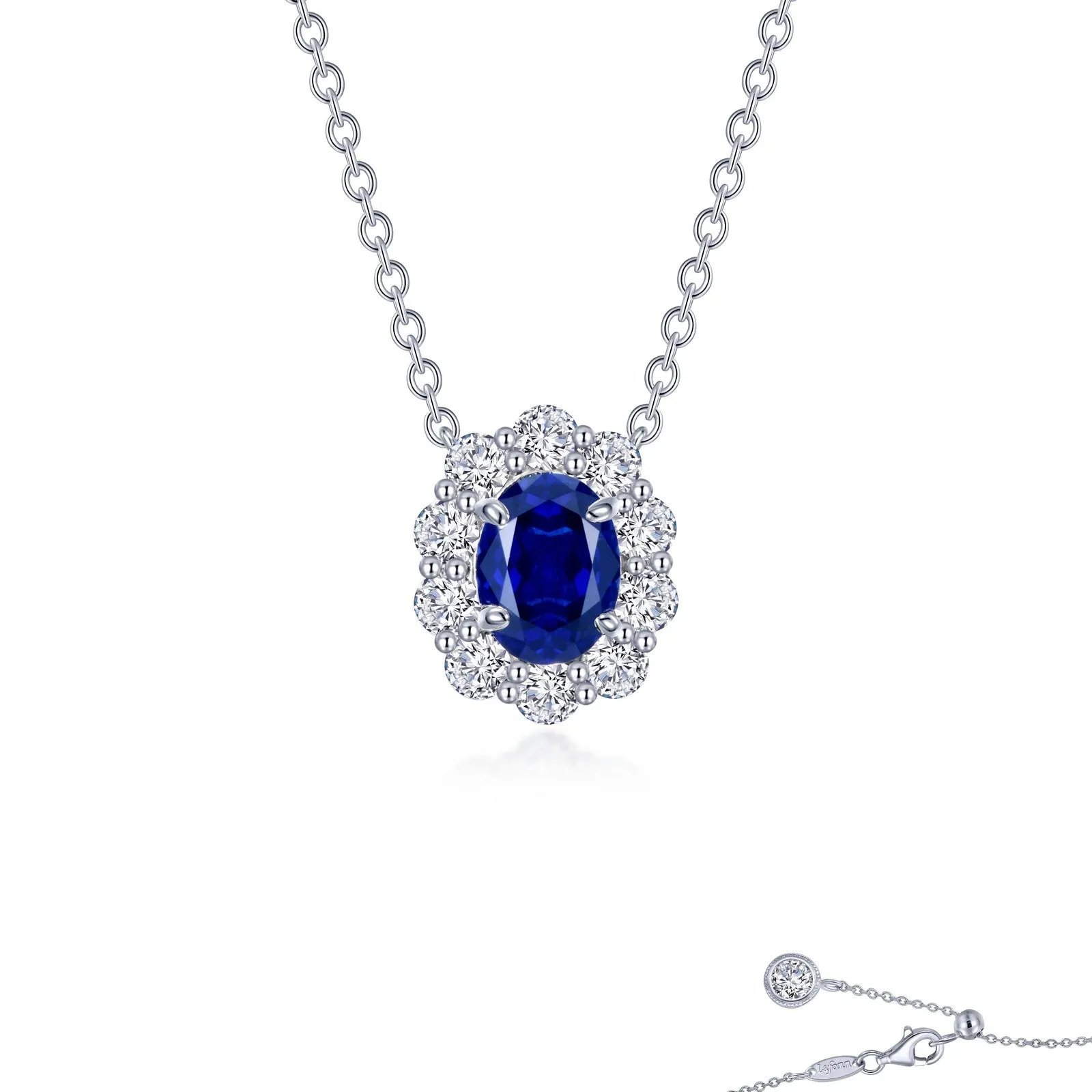 Lafonn Kaleidoscope Oval Sapphire #34 Sap Necklace SYN013SP20