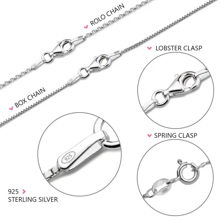 Letter Pendant Necklace Sterling Silver