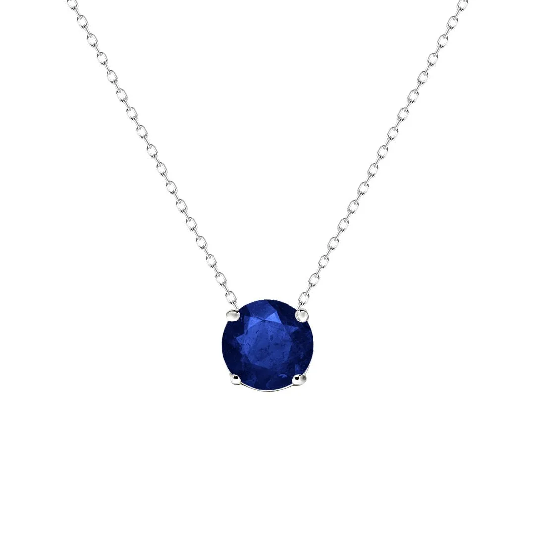 Loretta Necklace 1.00ct 18K White Gold Tanzanite Sapphire