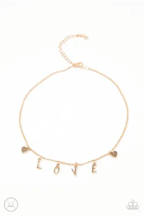 Love Conquers All Gold Choker - Paparazzi Accessories