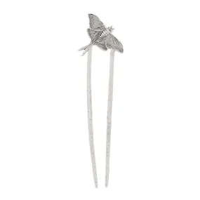 Luna Moth Hair Pin in Silver