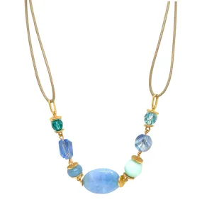 Malaysian Blue Jade and Mixed Stone Necklace