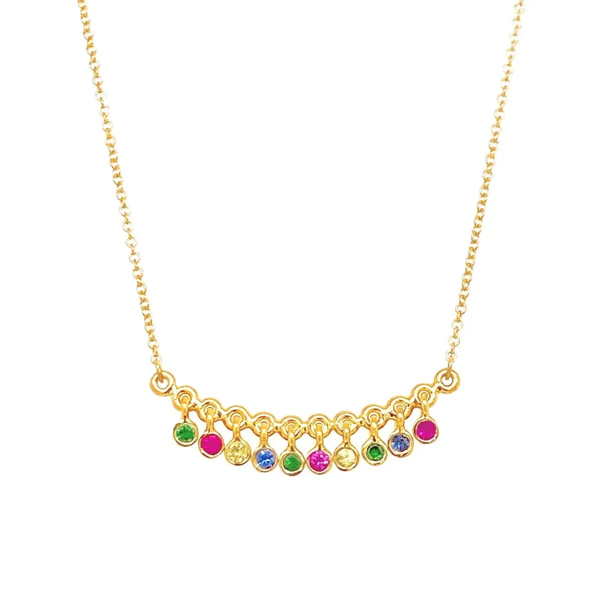 Marika Sapphire & 14k Gold Necklace - M7337
