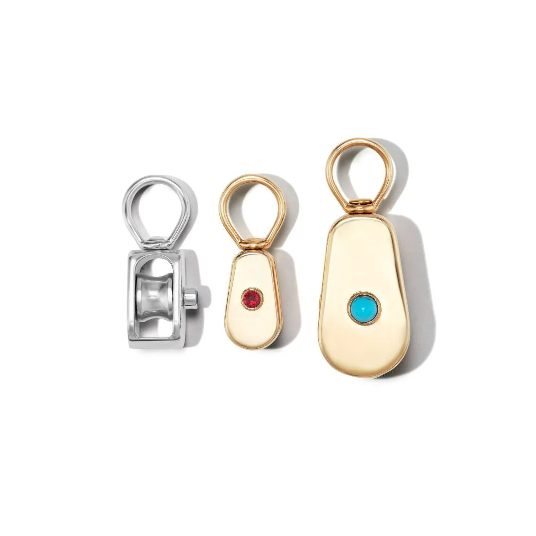 Marla Aaron Silver Sapphire Baby Pulley