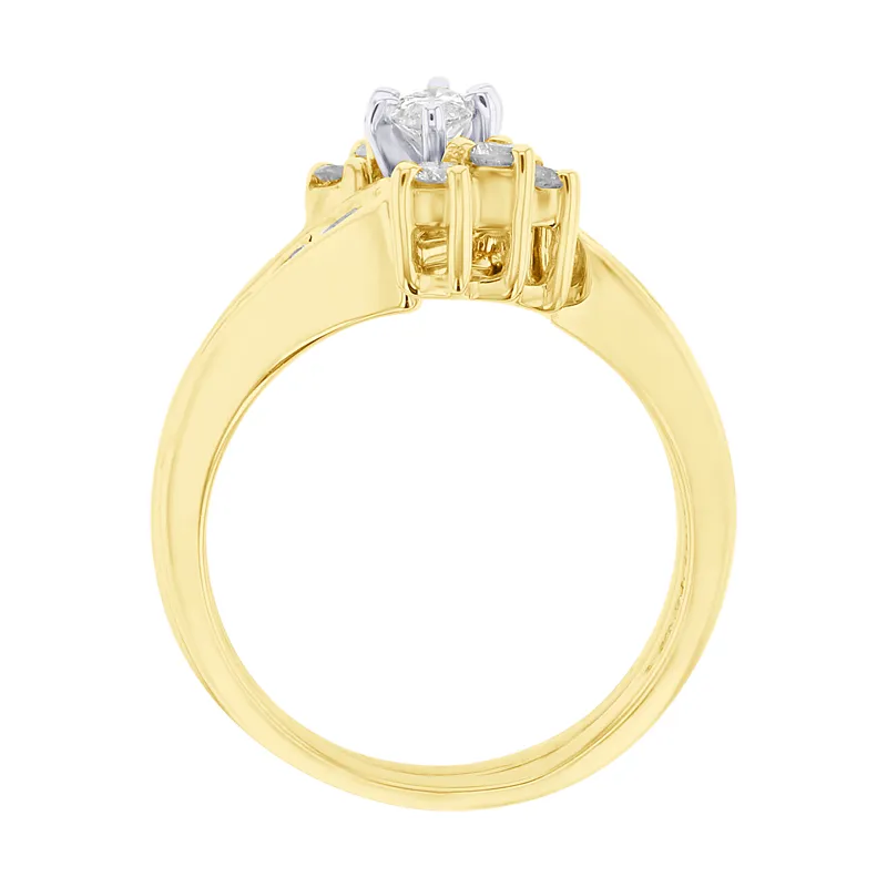 Marquise Diamond Ready For Love  Bridal Set 1ct