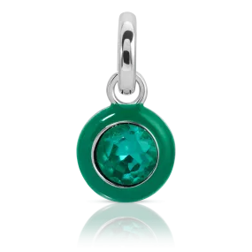 May Emerald Birthstone Charm - Round