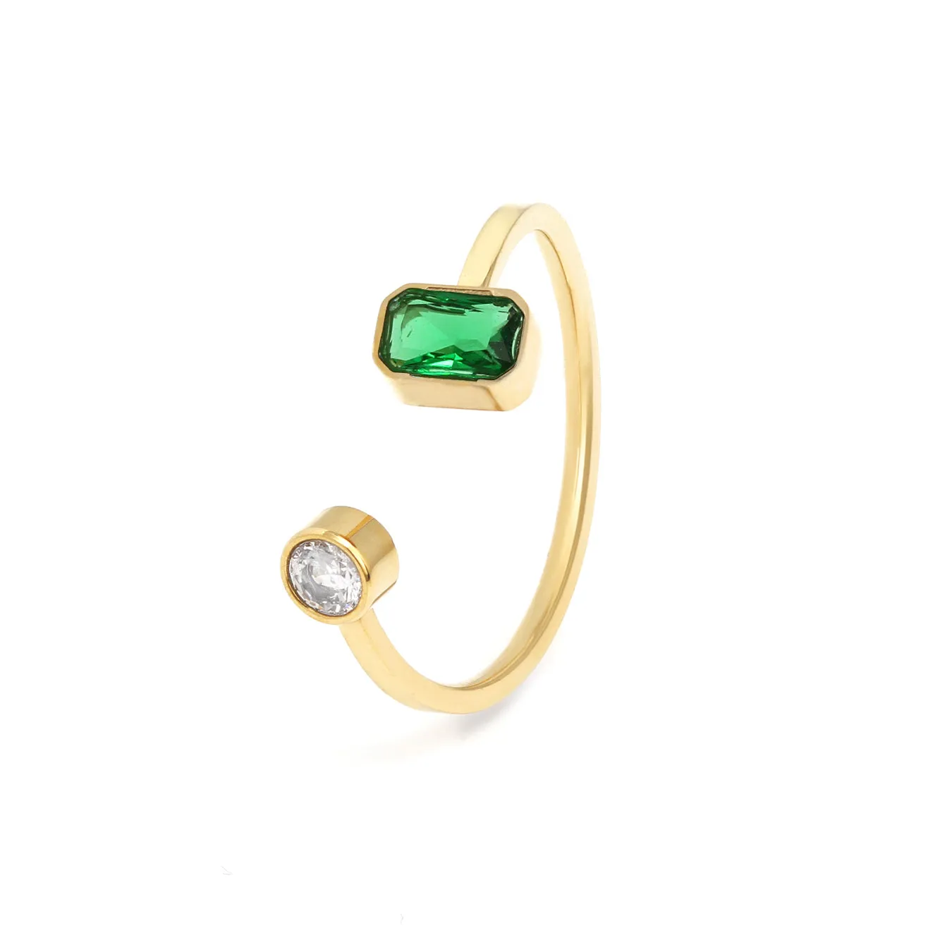 May Emerald Birthstone Gift Set - Yellow Gold