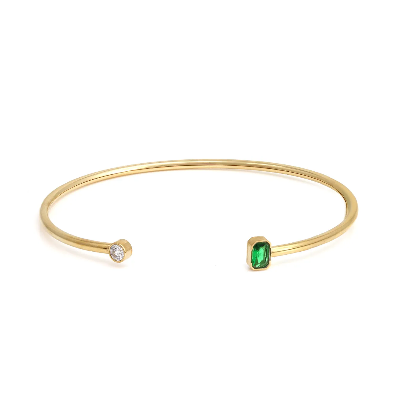 May Emerald Birthstone Gift Set - Yellow Gold