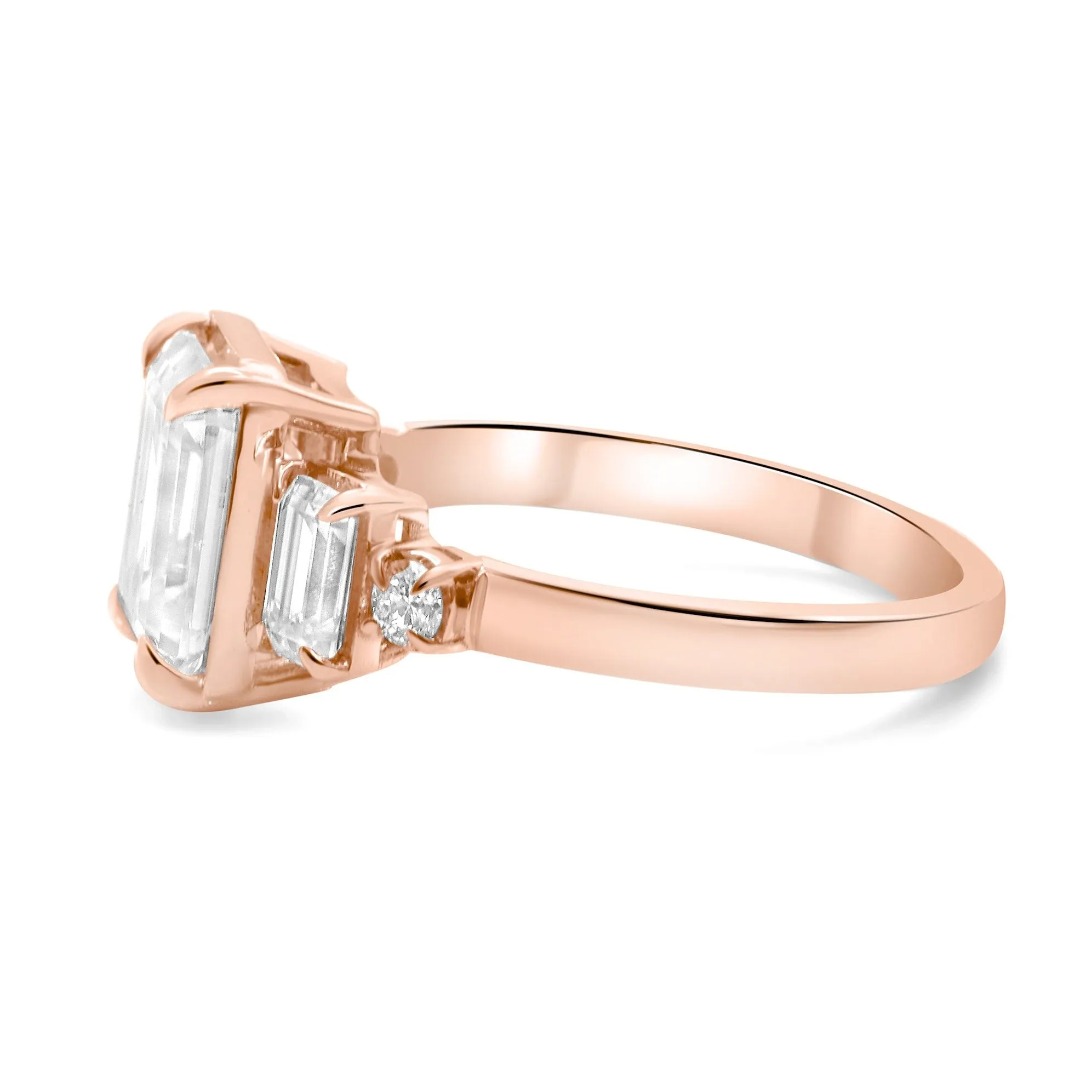 Megan | Emerald Moissanite Engagement Ring