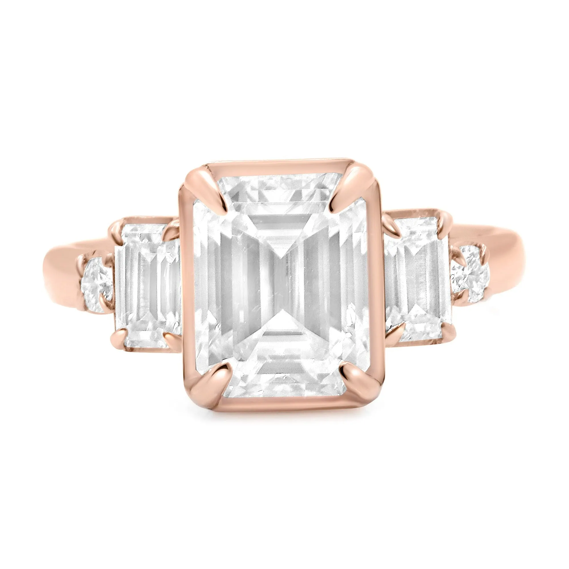 Megan | Emerald Moissanite Engagement Ring