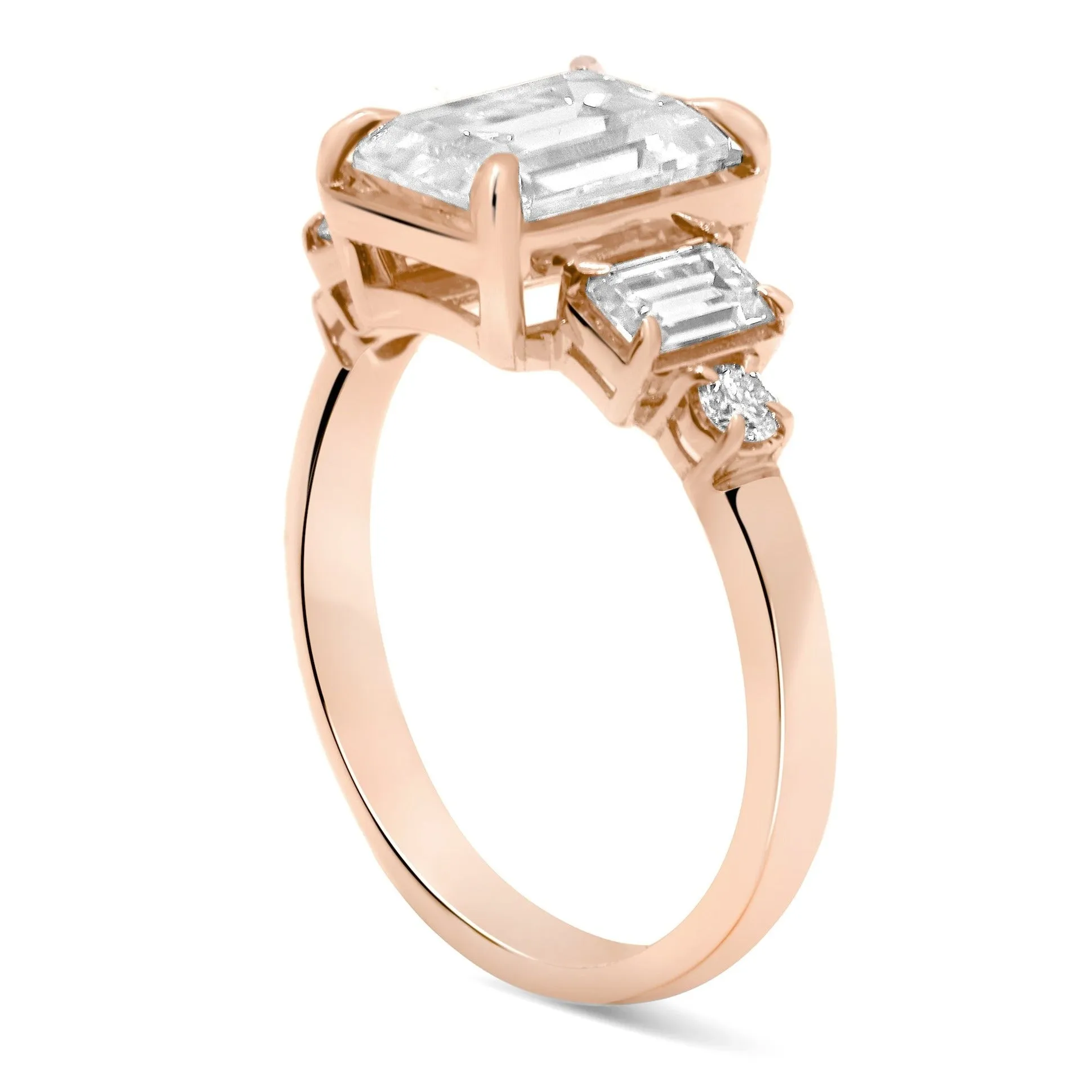 Megan | Emerald Moissanite Engagement Ring
