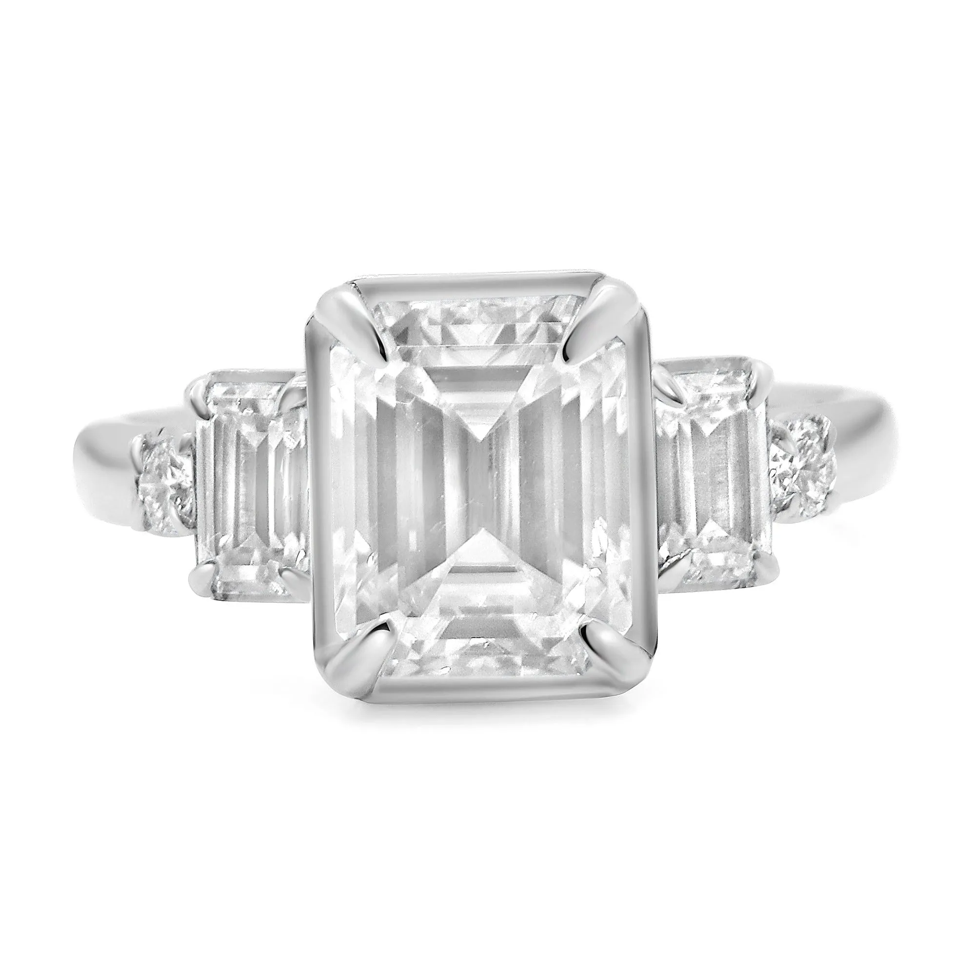 Megan | Emerald Moissanite Engagement Ring