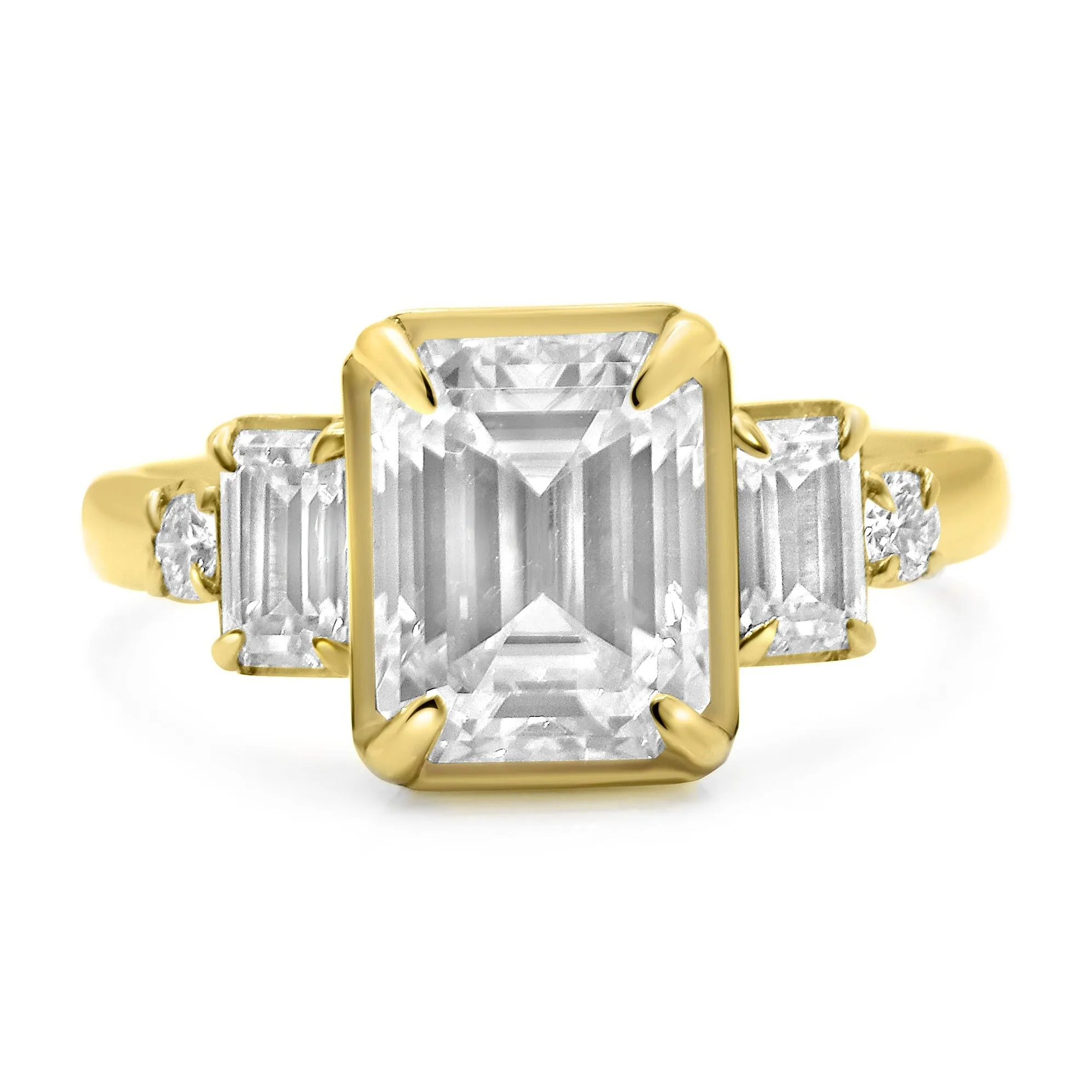 Megan | Emerald Moissanite Engagement Ring