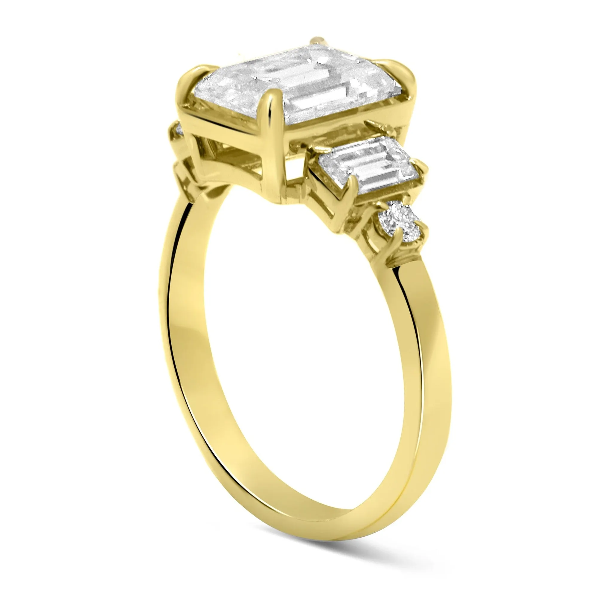 Megan | Emerald Moissanite Engagement Ring