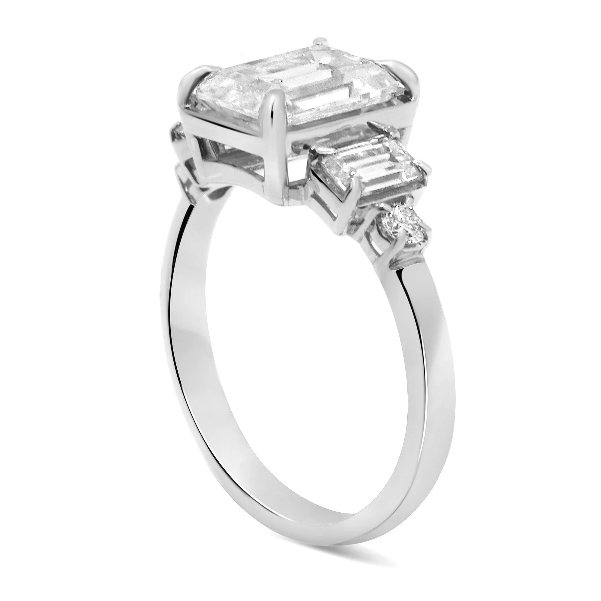 Megan | Emerald Moissanite Engagement Ring
