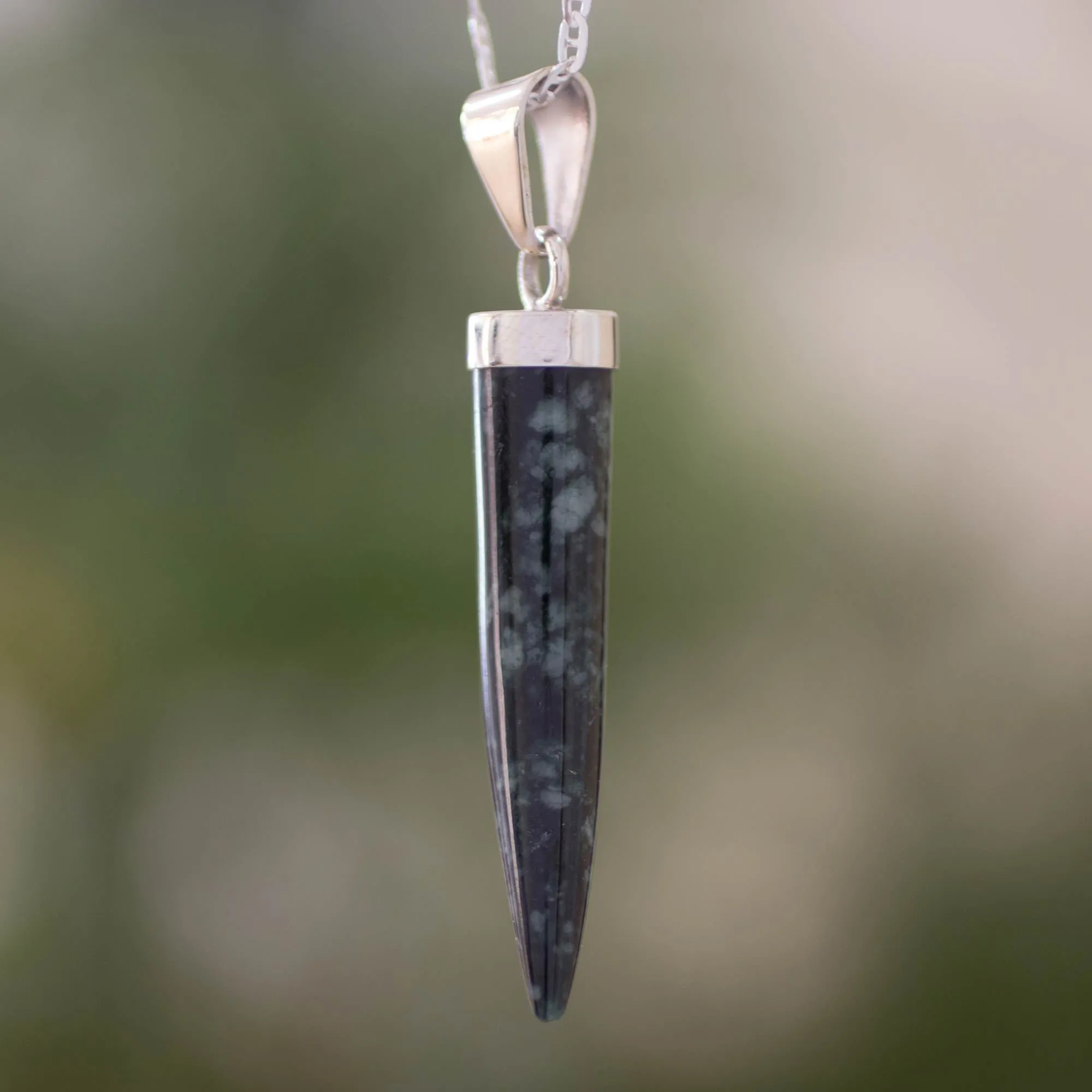 Men's Handcrafted Sterling Silver Pendant Jade Necklace - Invincible | NOVICA