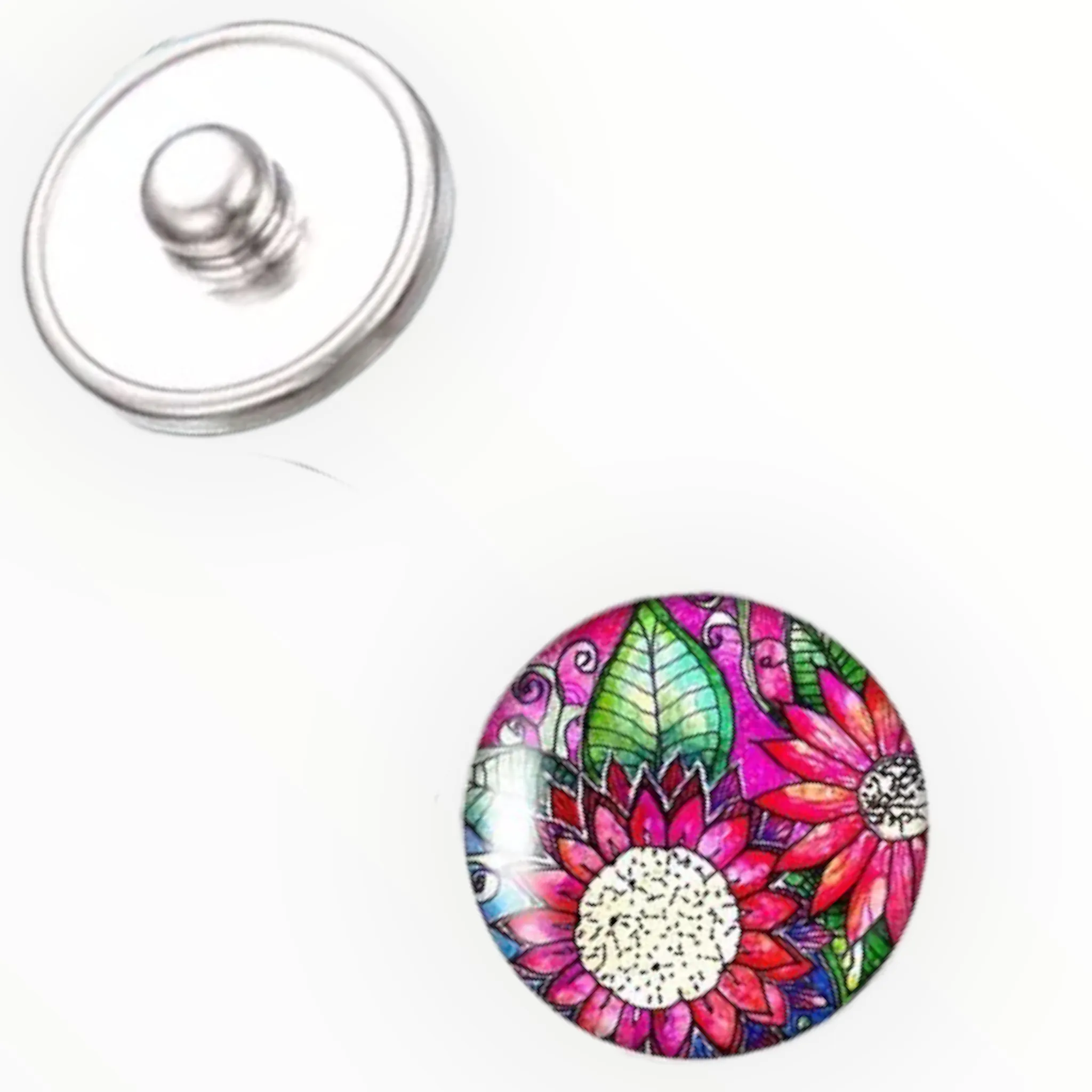 Metal Hairpin click / chunk button 0132
