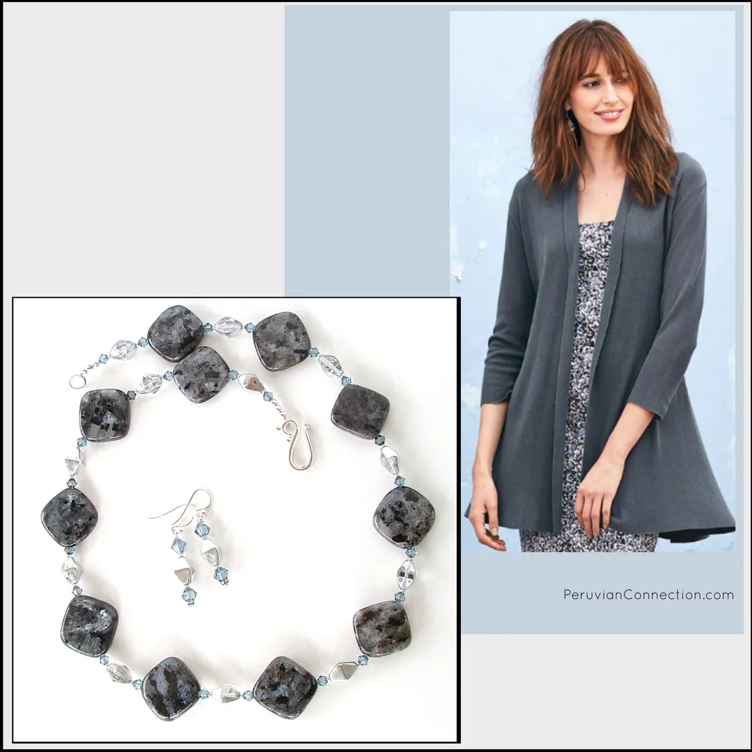 Micah: Black Gem Necklace Set
