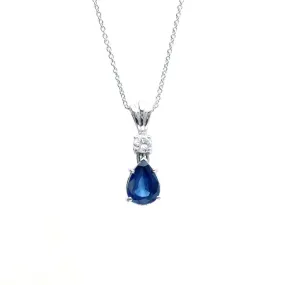 MidCentury Sapphire and diamond Pendant #VP230421