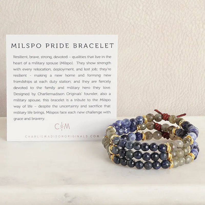 Milspo Pride Mini Bracelet - Navy | Military Spouse Bracelet