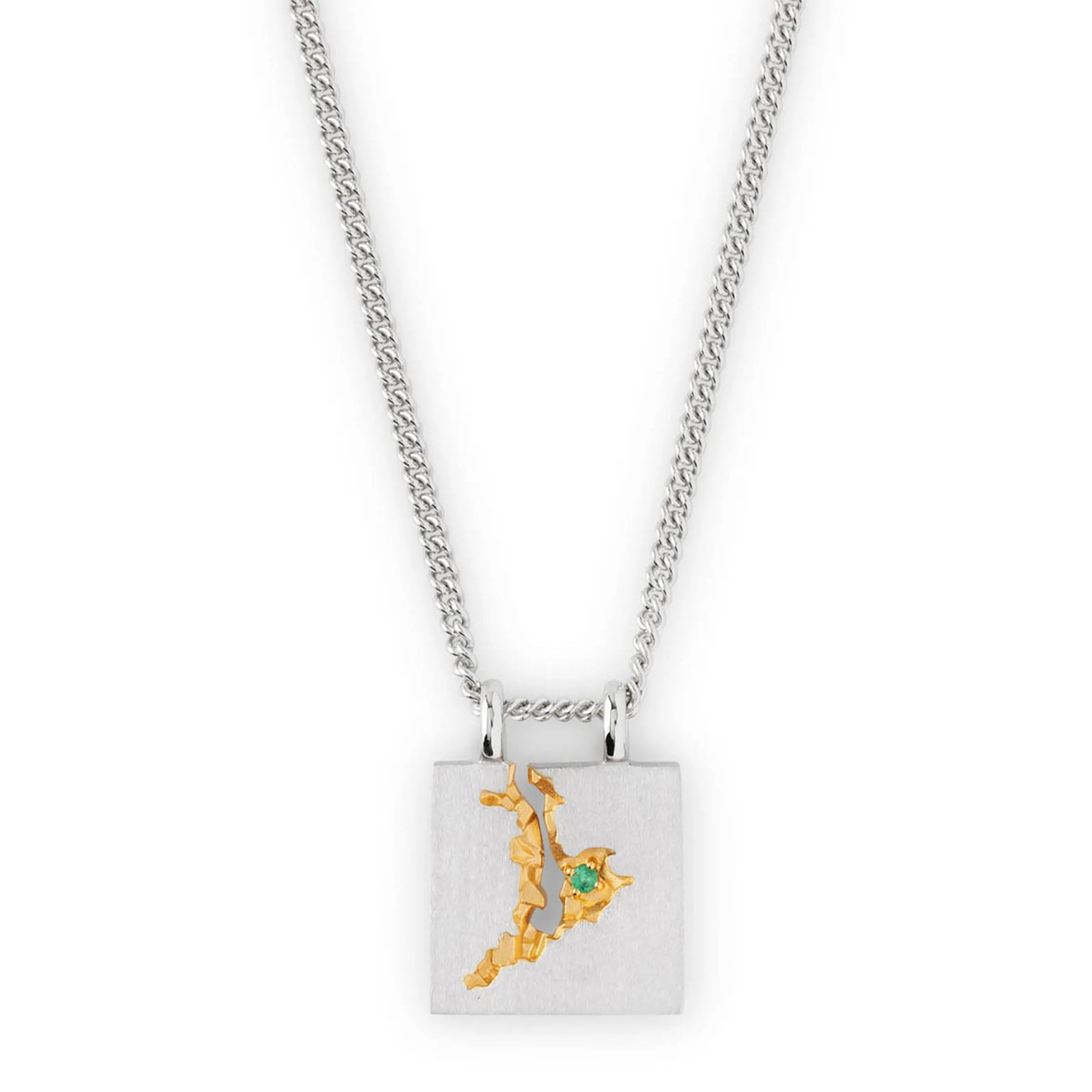 MINED PENDANT EMERALD NECKLACE