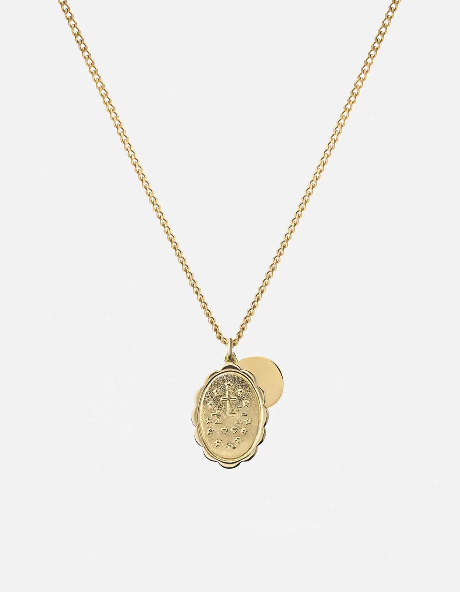 Mini Saints Necklace, Gold Vermeil/Sapphire