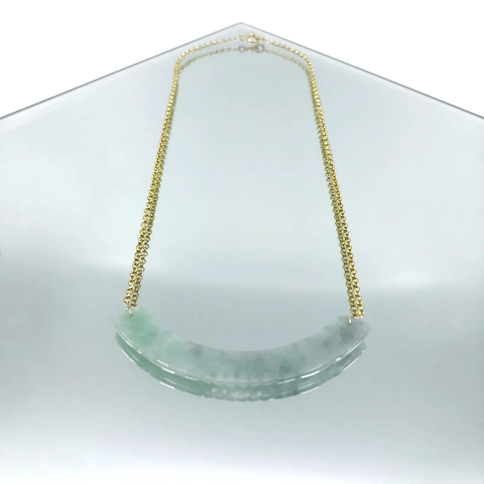 Mint Green Jadeite Huang Necklace