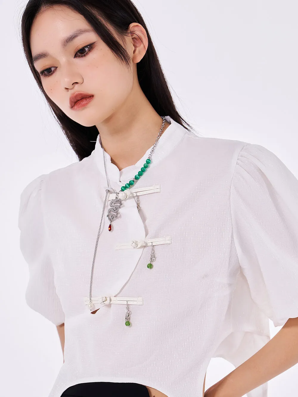 MUKTANK Jade Dragon‘龍’ Punk Necklace