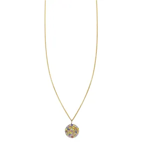 Multicolor Sapphire Mandala Necklace