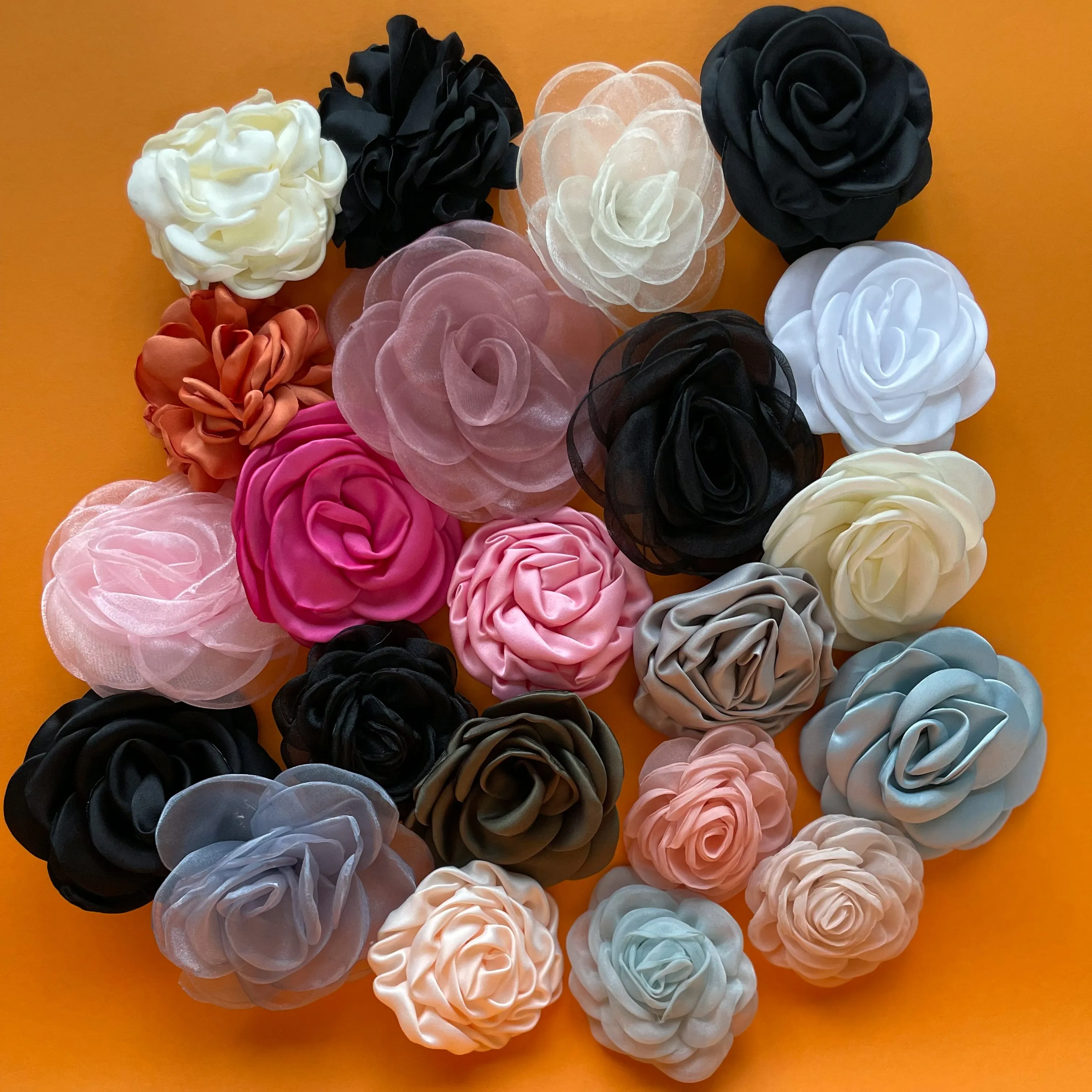 Multiflower - Satin - 9 cm - Black