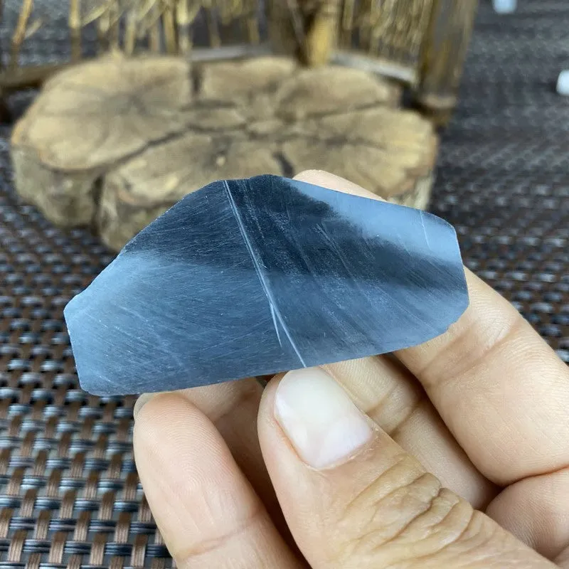 Natural Hetian Jade Rough Nephrite Raw (33g,5.3X2.7X1.0cm)