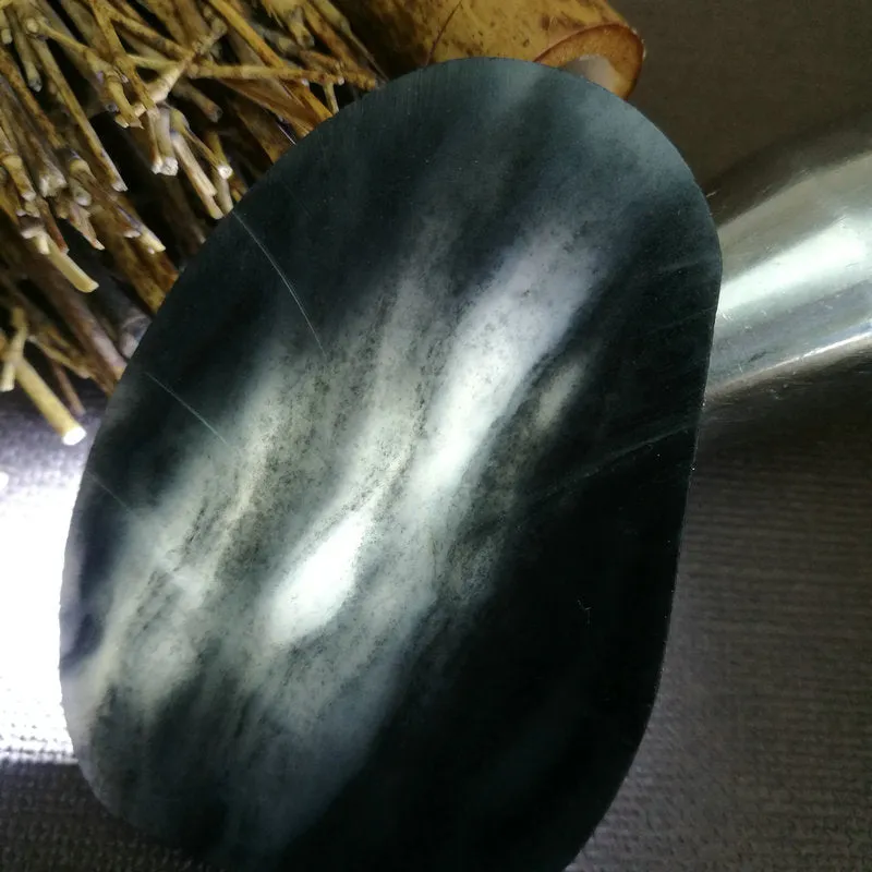 Natural Hetian Jade Rough Nephrite Raw (43g,6.3X4.5X0.6cm)