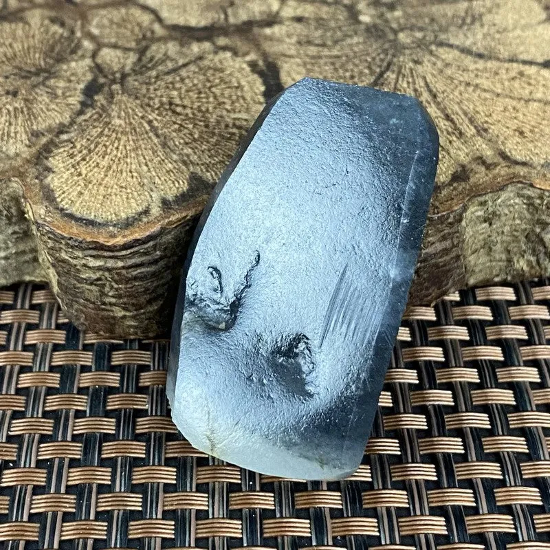 Natural Hetian Jade Rough Nephrite Raw (44g,4.8X3.1X1.5cm)