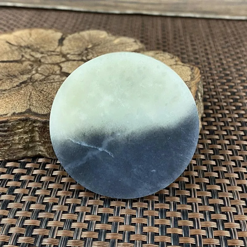 Natural Hetian Jade Rough Nephrite Raw (48g,5.5X0.7cm)