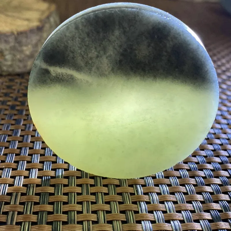 Natural Hetian Jade Rough Nephrite Raw (48g,5.5X0.7cm)