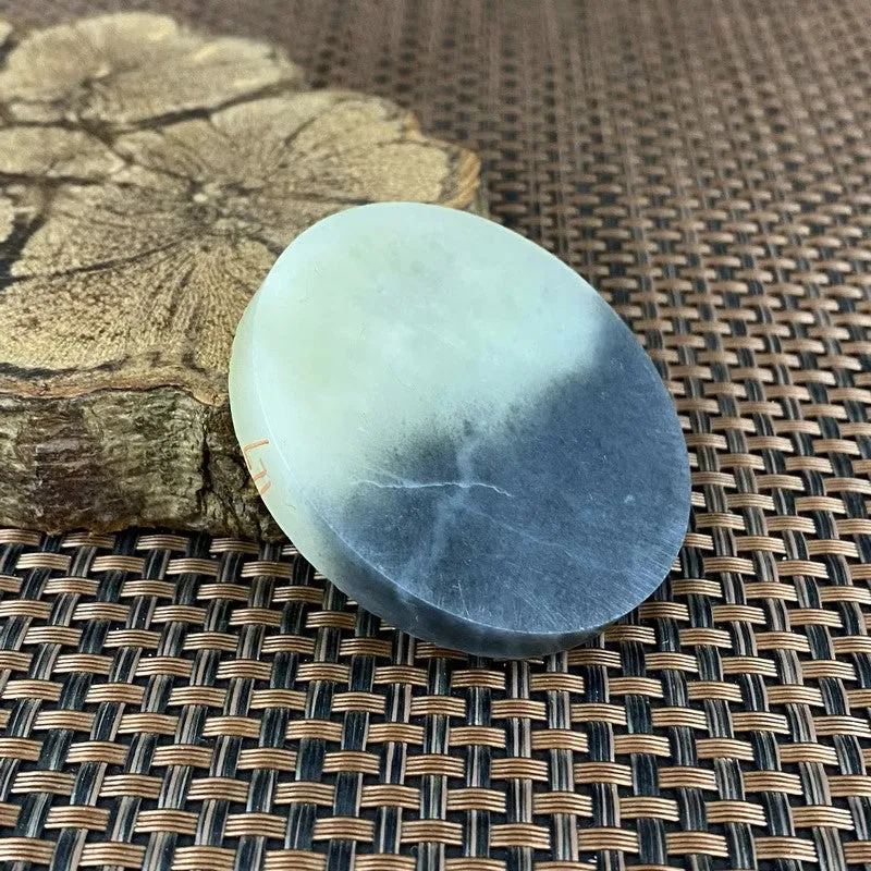 Natural Hetian Jade Rough Nephrite Raw (48g,5.5X0.7cm)