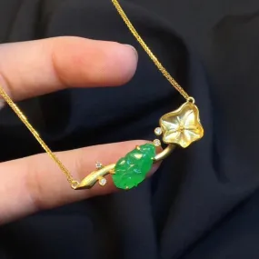 Natural Jade Necklace Jadeite Necklace NNE060