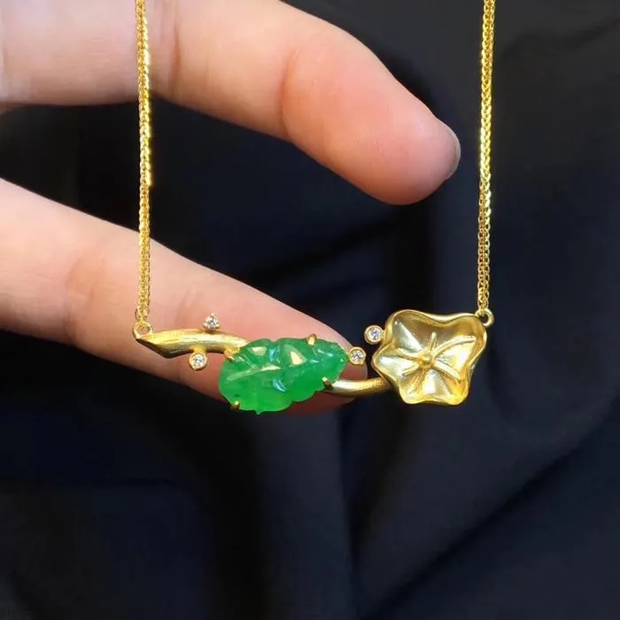 Natural Jade Necklace Jadeite Necklace NNE060