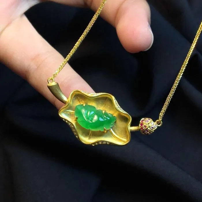 Natural Jade Necklace Jadeite Necklace NNE063