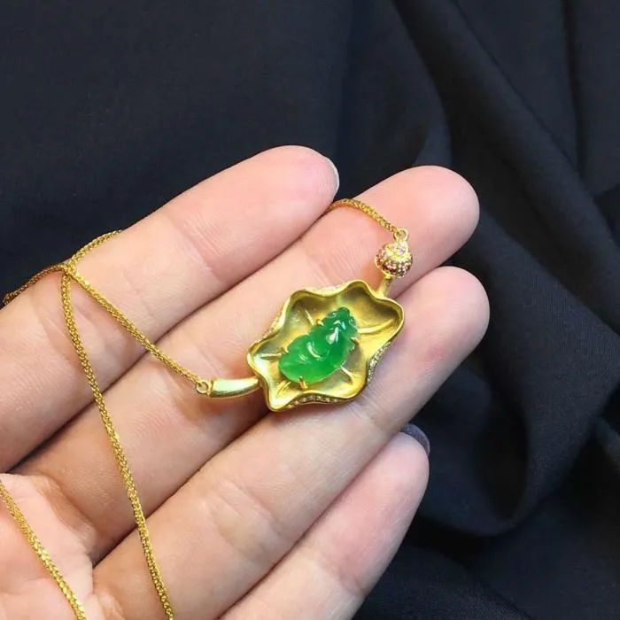 Natural Jade Necklace Jadeite Necklace NNE063