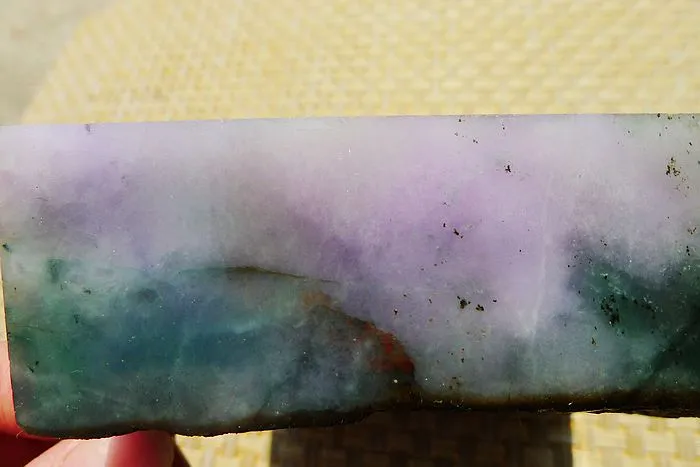 Natural Jade Rough Jadeite Raw (1.63kg,12.6X9.3X5.9cm)