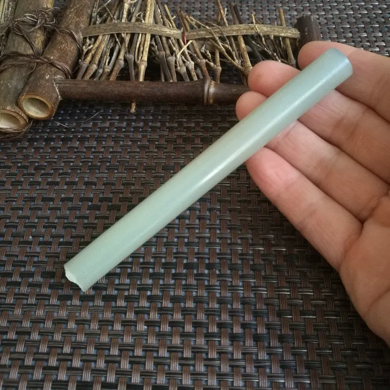 Natural Kunlun Jade Rough Nephrite Raw (38g,11.8X1.2cm)