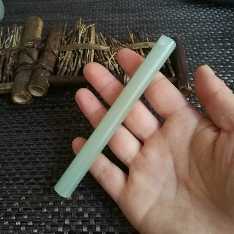 Natural Kunlun Jade Rough Nephrite Raw (38g,11.8X1.2cm)
