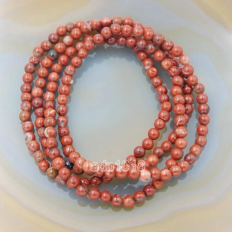 Natural Red Jasper Gemstone Beads Stretch Bracelet Healing Reiki