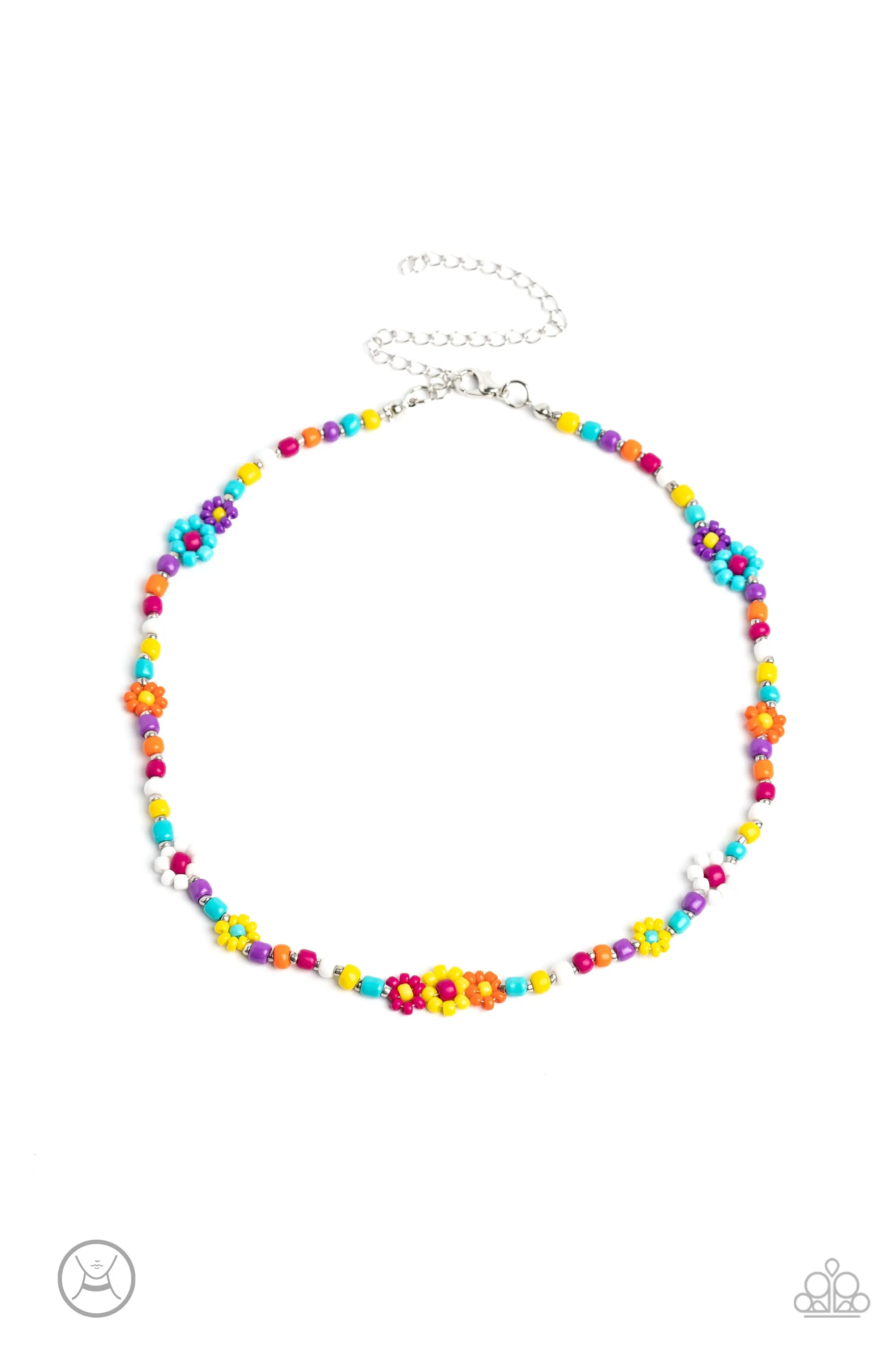 Necklace Flower Child Flair - Multi BL/MT N2403