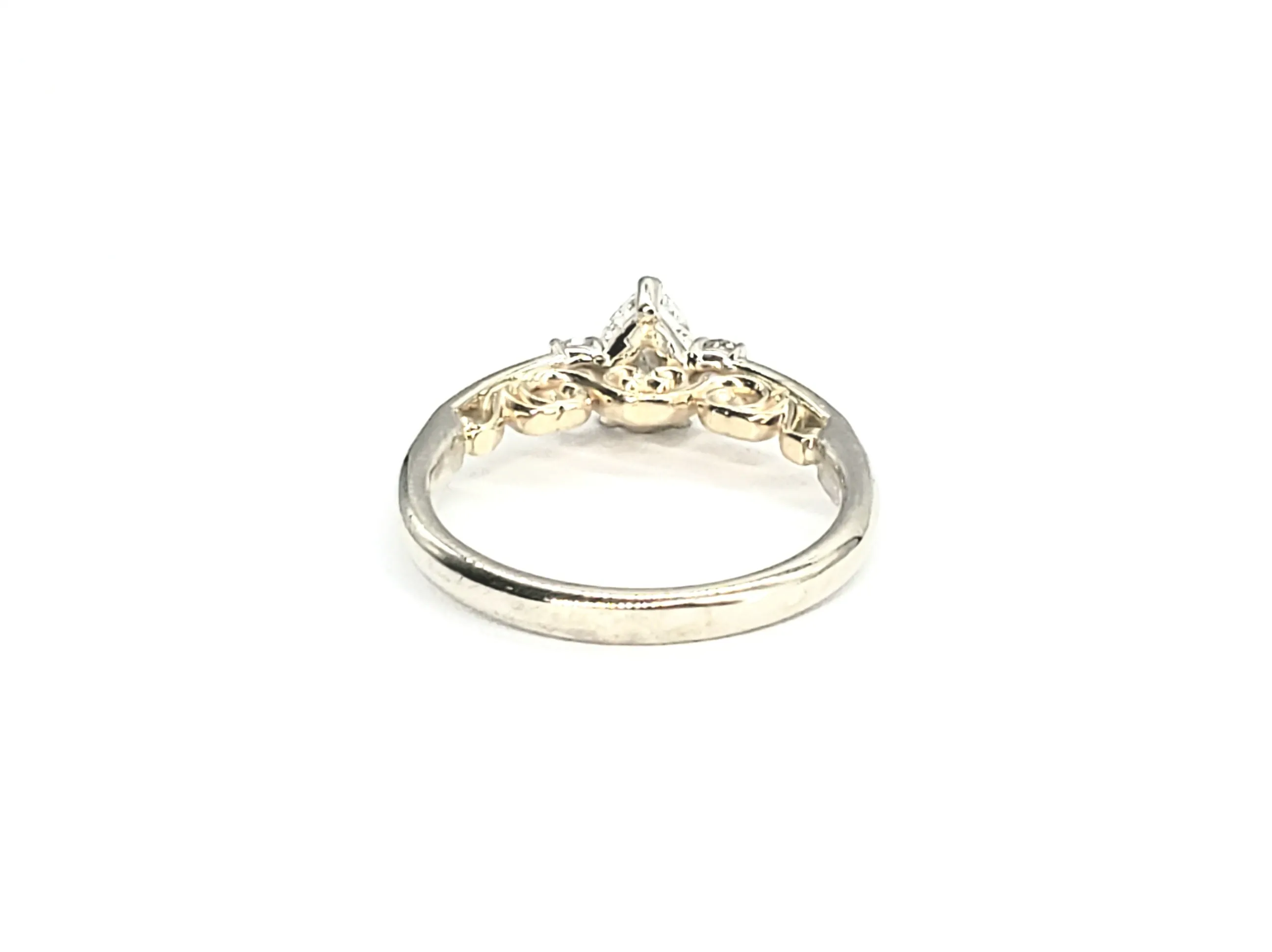 NEW 14k Diamond Pear Ring