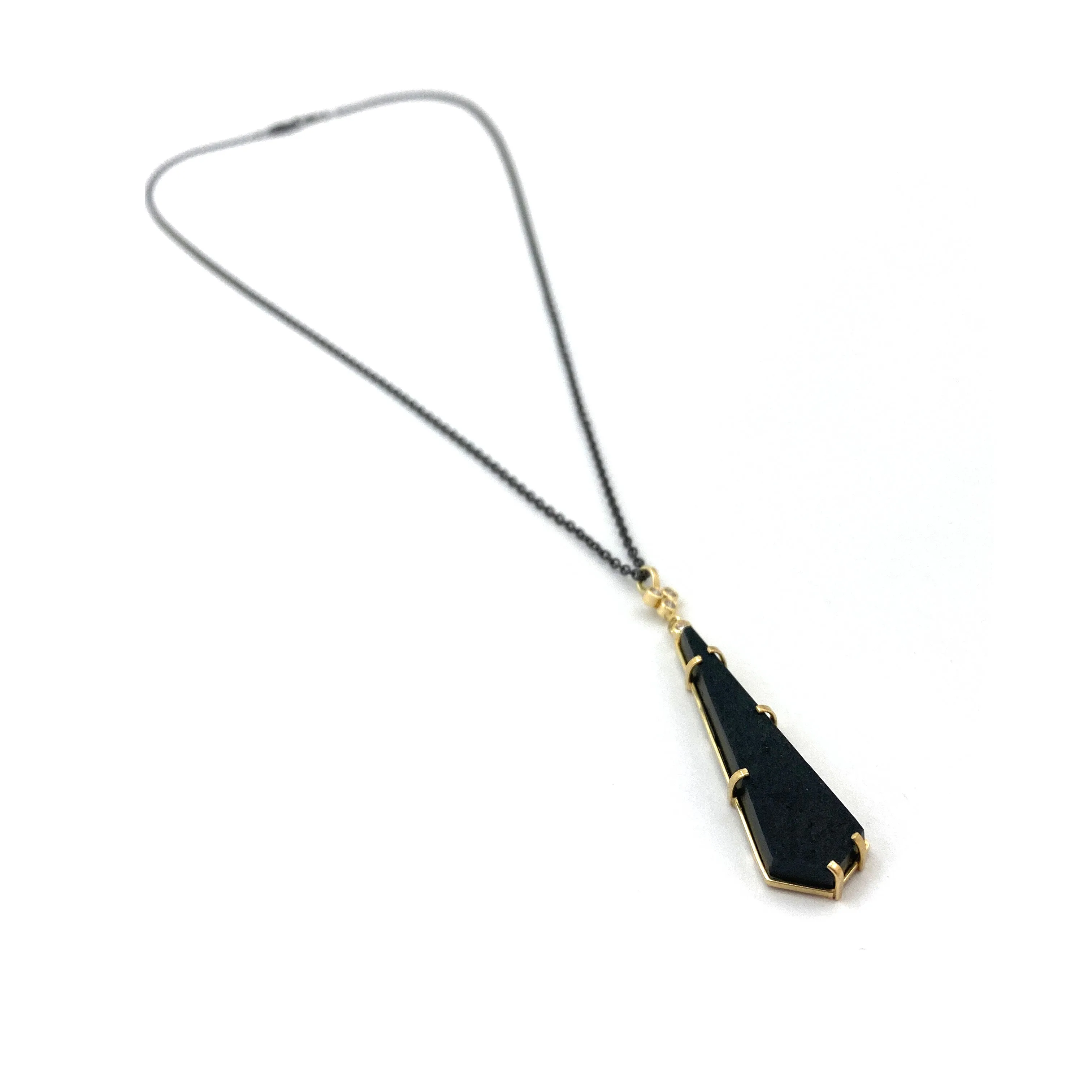 One of a Kind Black Jade Pendant