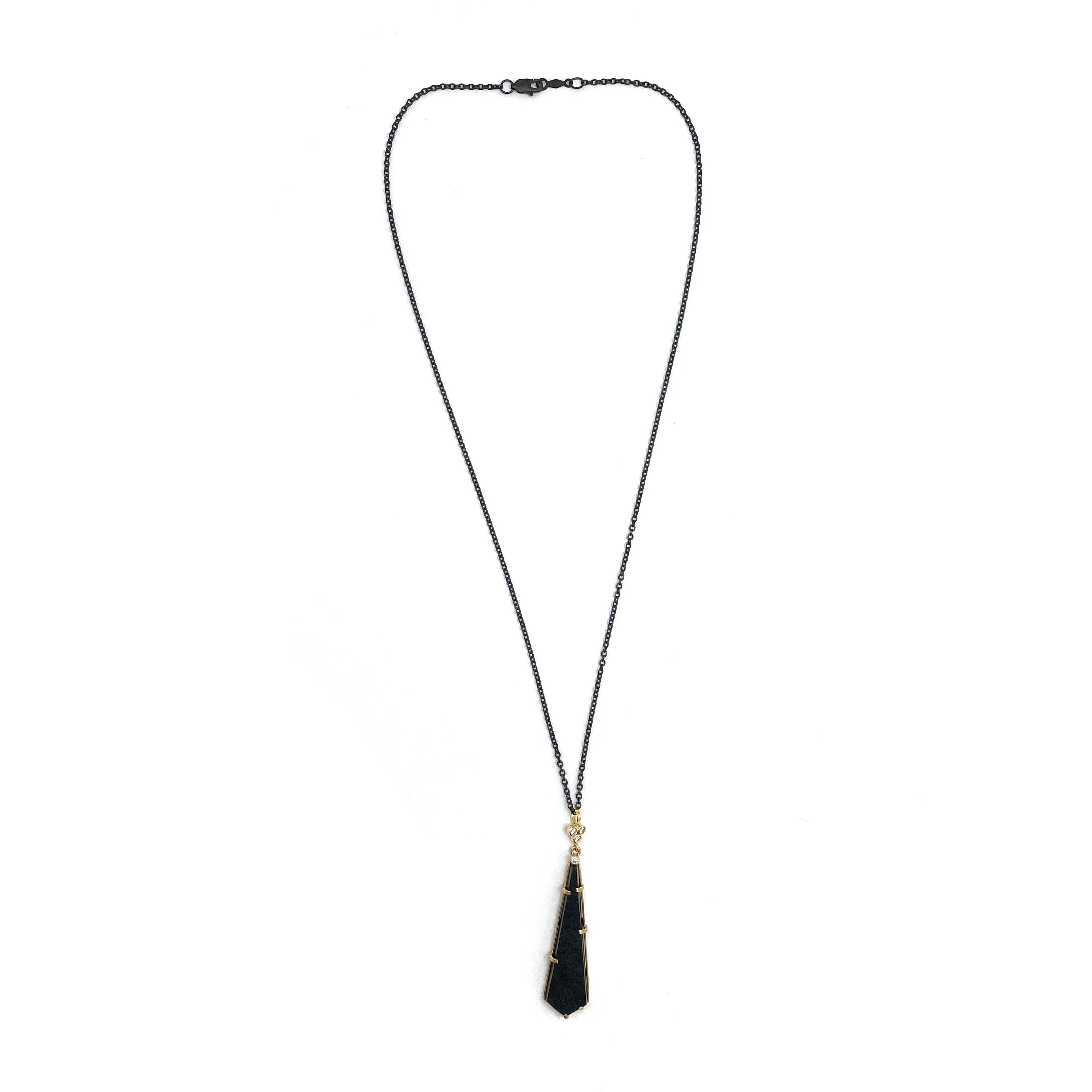One of a Kind Black Jade Pendant