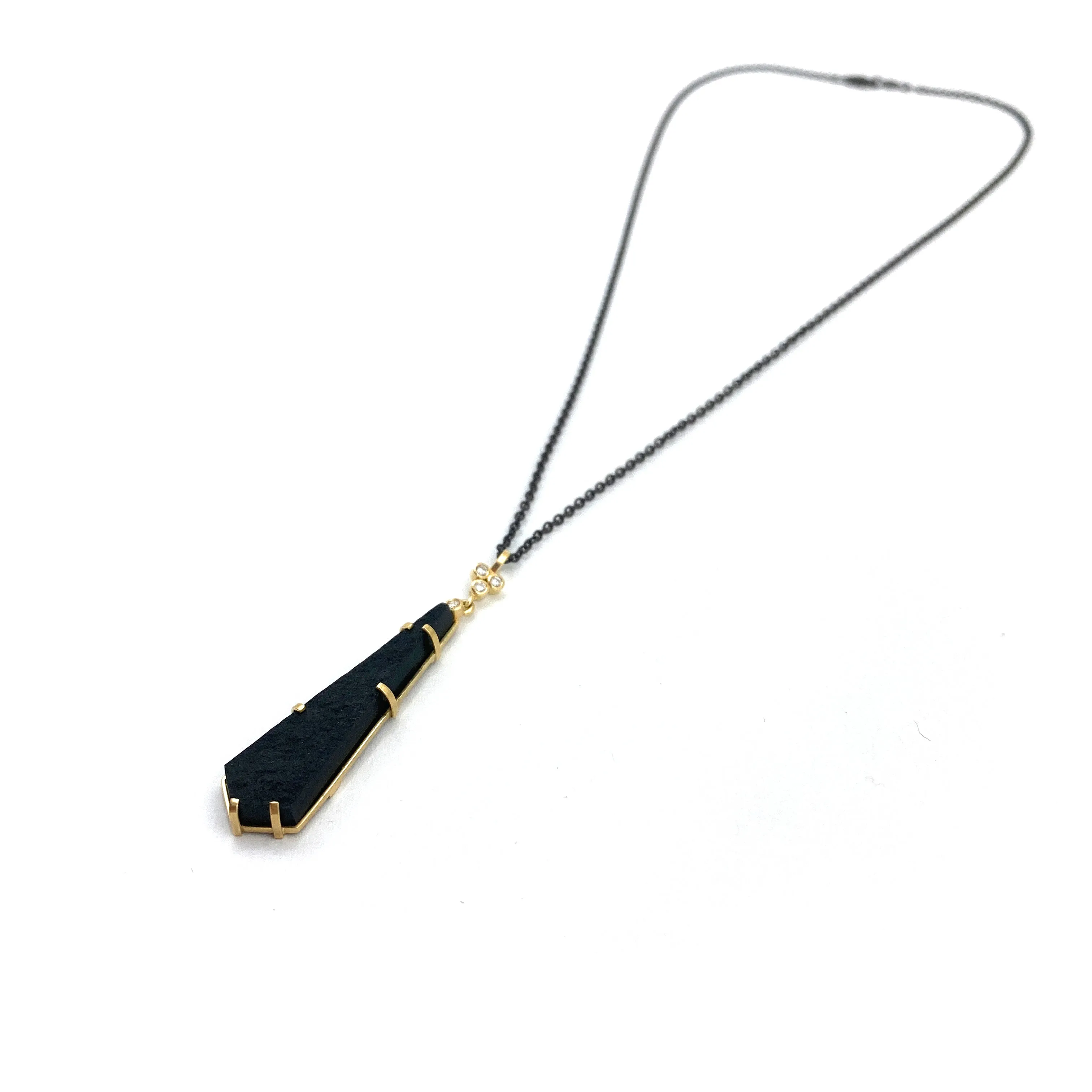 One of a Kind Black Jade Pendant